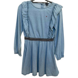 Tommy Hilfiger BIg Girl Chambray Wash Dress Size Large 12-14